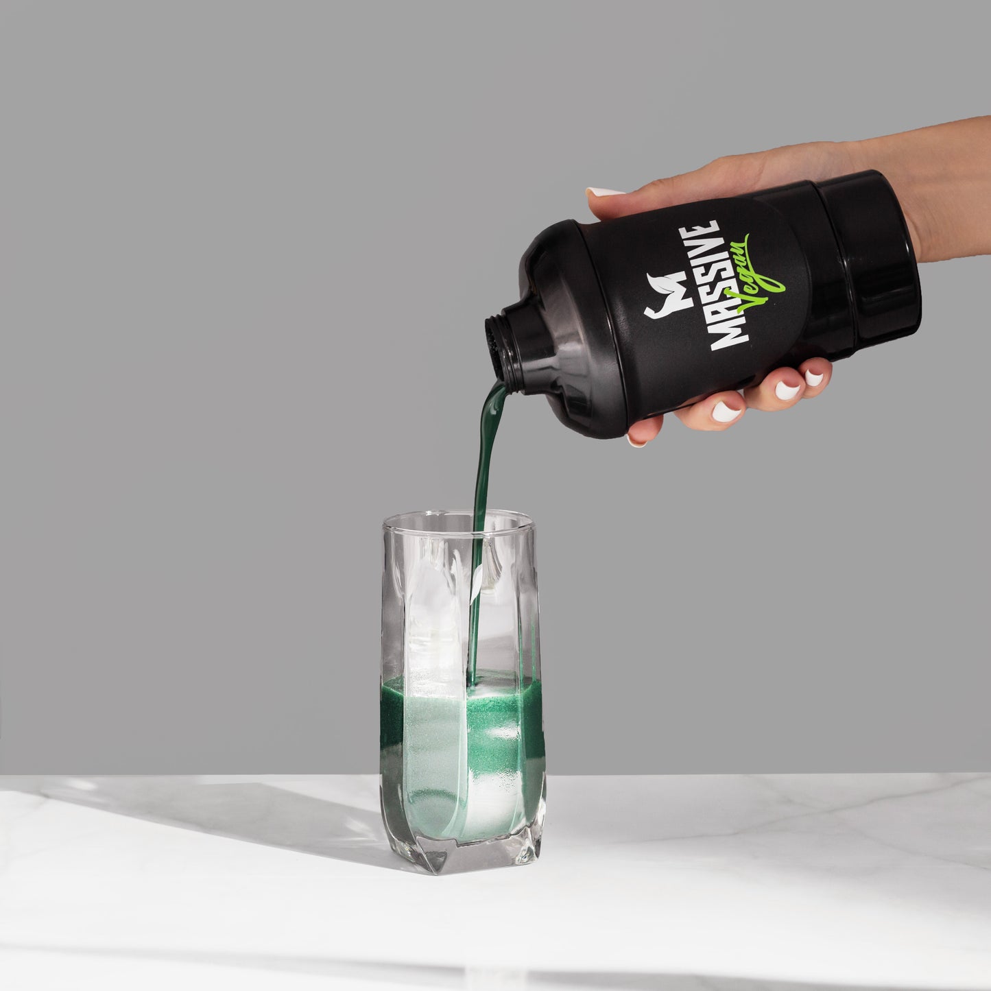 Shaker BPA Free, Negru, 300ml cu rezerva