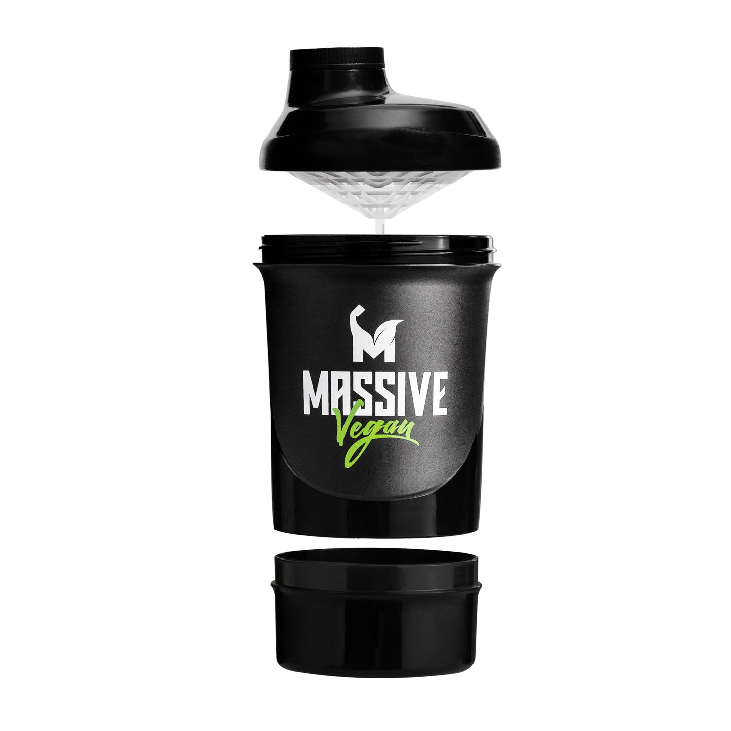 Shaker BPA Free, Negru, 300ml cu rezerva