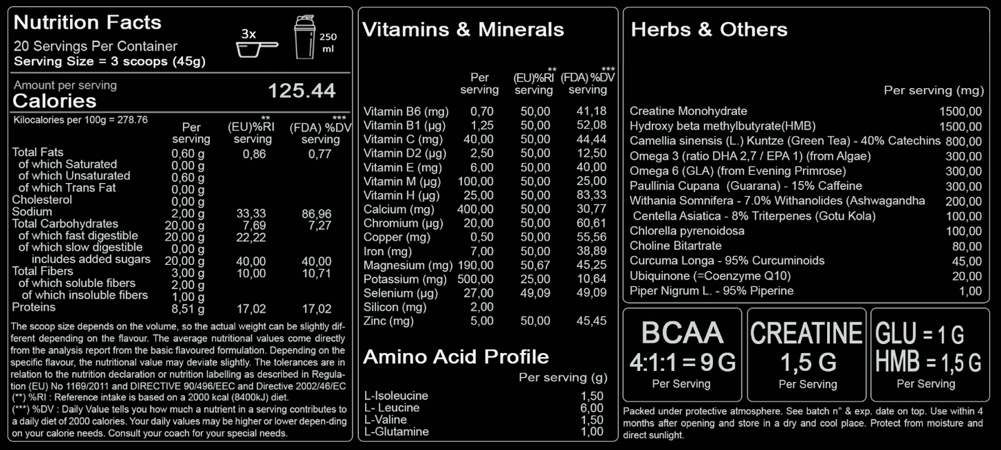 Recovery Booster BCAA Vegan Bio, The Healer, 907g, 20portii