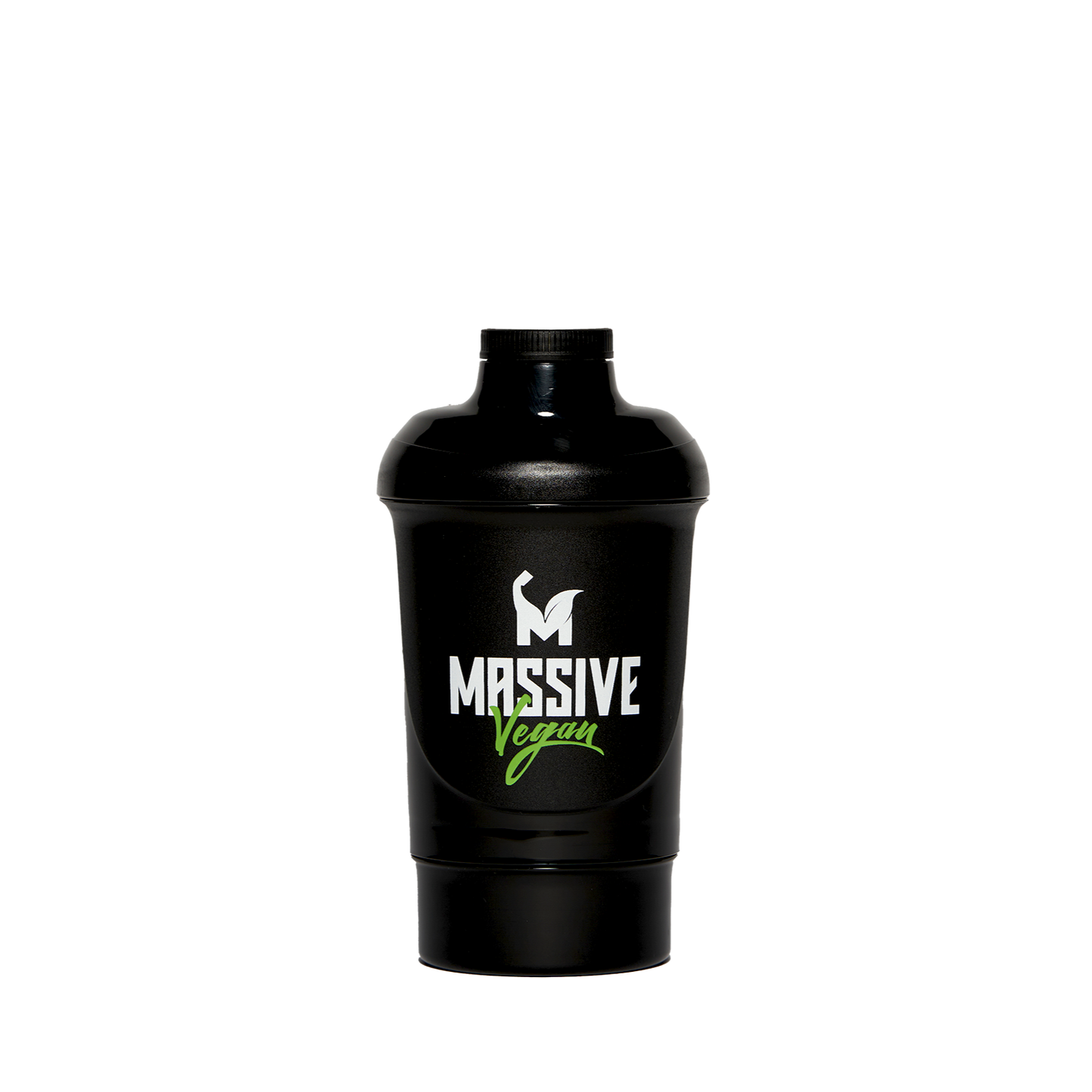 Shaker BPA Free, Negru All-Black 300 ml cu rezerva - MSVGN