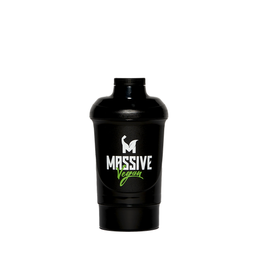 Shaker BPA Free, Negru All-Black 300 ml cu rezerva - MSVGN